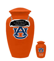 Fan Series - Auburn University Tigers Orange Memorial Cremation Urn - IUAUB101