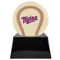 Ivory Baseball Trophy Urn Base with Optional Minnesota Twins Team Sphere