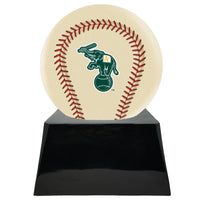 Ivory Baseball Trophy Urn Base with Optional Oakland Athletics Team Sphere