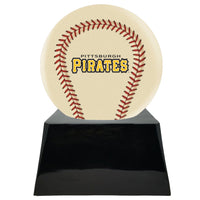 Ivory Baseball Trophy Urn Base with Optional Pittsburgh Pirates Team Sphere