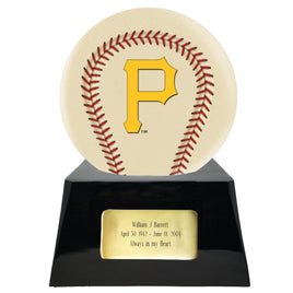 Ivory Baseball Trophy Urn Base with Optional Pittsburgh Pirates Team Sphere