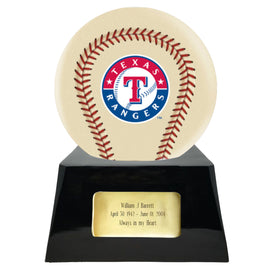 Ivory Baseball Trophy Urn Base with Optional Texas Rangers Team Sphere