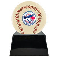 Ivory Baseball Trophy Urn Base with Optional Toronto Blue Jays Team Sphere