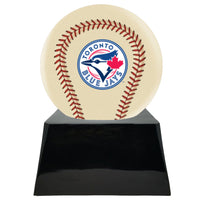 Ivory Baseball Trophy Urn Base with Optional Toronto Blue Jays Team Sphere
