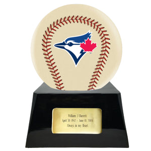 Ivory Baseball Trophy Urn Base with Optional Toronto Blue Jays Team Sphere