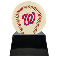 Ivory Baseball Trophy Urn Base with Optional Washington Nationals Team Sphere