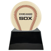 Ivory Baseball Trophy Urn Base with Optional Chicago White Sox Team Sphere