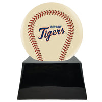 Ivory Baseball Trophy Urn Base with Optional Detroit Tigers Team Sphere