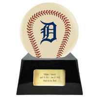 Ivory Baseball Trophy Urn Base with Optional Detroit Tigers Team Sphere