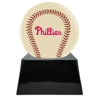 Ivory  Baseball Trophy Urn Base with Optional Philadelphia Phillies Team Sphere
