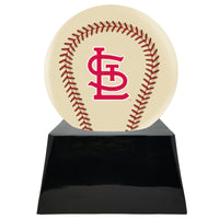 Ivory Baseball Trophy Urn Base with Optional St Louis Cardinals Team Sphere