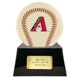 Ivory Baseball Trophy Urn Base with Optional Arizona Diamondbacks Team Sphere