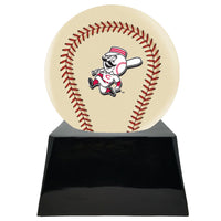 Ivory Baseball Trophy Urn Base with Optional Cincinnati Reds Team Sphere
