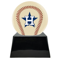 Ivory Baseball Trophy Urn Base with Optional Houston Astros Team Sphere