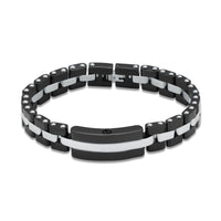 Stainless Steel Black & Silver Bracelet - IUBR207