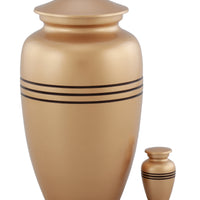 Classic Gold Alloy Cremation Urn with free keepsake - Overstock Deal
