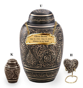 Ethnic Series - Dome Top Golden Aura Cremation Urn - IUCL106FH