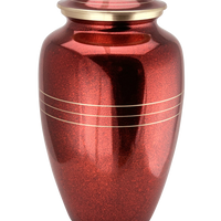 IMPERFECT - Classic Red Cremation Urn - IUCL108 - NON-RETURNABLE