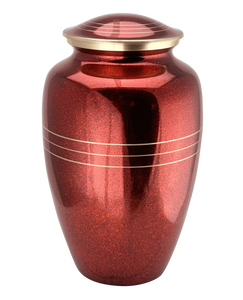 IMPERFECT - Classic Red Cremation Urn - IUCL108 - NON-RETURNABLE