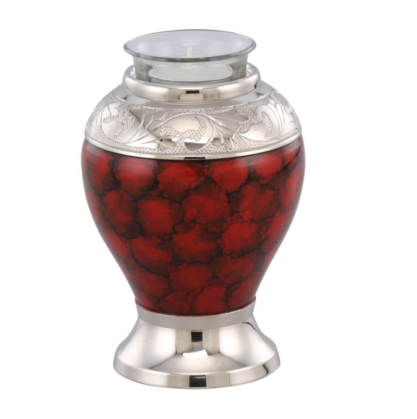 Cloud Red Tealight Cremation Urn - IUCL112-TL