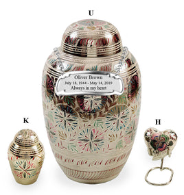 Ethnic Series - Lattice Bright Cremation Urn - IUCL119