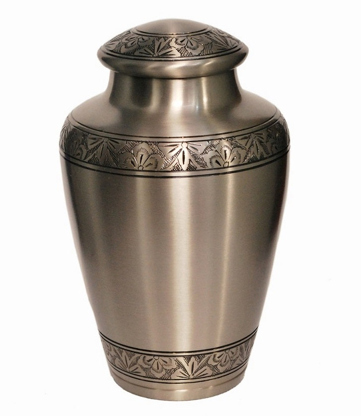 IMPERFECT - Classic Athens Pewter Adult Cremation Urn - IUCL134 - NON-RETURNABLE