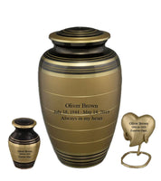 Marvel Series - Gold and Black Cremation Urn - IUCL137-Gold