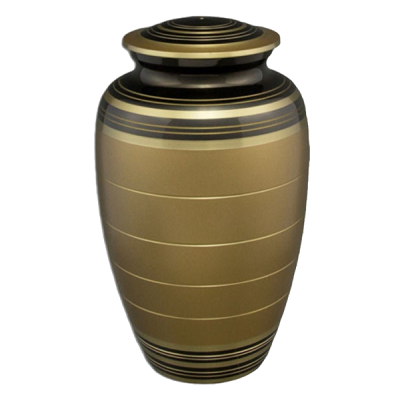 IMPERFECT - Classic Black & Gold Adult Cremation Urn - IUCL137-Gold - NON-RETURNABLE