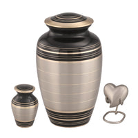 IMPERFECT - Pewter Black Cremation Urn - IUCL137 - NON-RETURNABLE