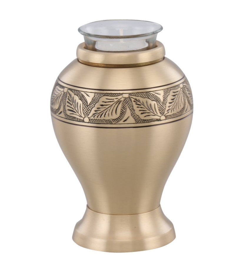 Athena Gold Tealight Cremation Urn - IUCL138-TL