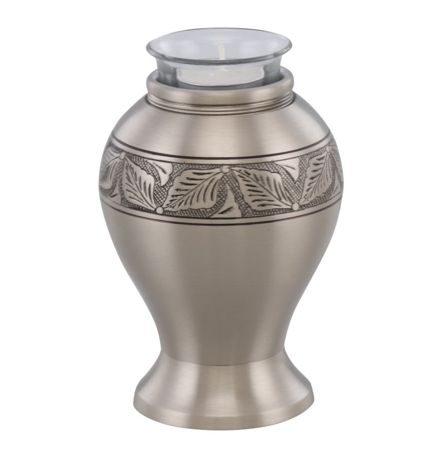 Athena Pewter Tealight Cremation Urn - IUCL139-TL