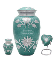 Bouquet Series - Teal Sunflower Cremation Urn - IUCL142