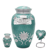 Bouquet Series - Teal Sunflower Cremation Urn - IUCL142