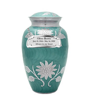 Bouquet Series - Teal Sunflower Cremation Urn - IUCL142