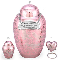 Ethnic Series - Dome Top Wings to Eternity-Pink Cremation Urn - IUCL154