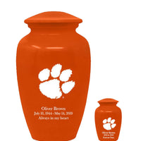 Fan Series - Clemson University Tigers Orange Memorial Cremation Urn - IUCLM100