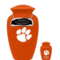 Fan Series - Clemson University Tigers Orange Memorial Cremation Urn - IUCLM100