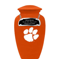 Fan Series - Clemson University Tigers Orange Memorial Cremation Urn - IUCLM100