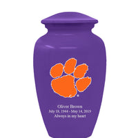 Fan Series - Clemson University Tigers Purple with Orange Logo Memorial Cremation Urn - IUCLM103