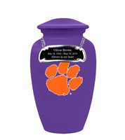 Fan Series - Clemson University Tigers Purple with Orange Logo Memorial Cremation Urn - IUCLM103