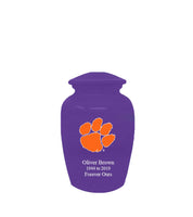 Fan Series - Clemson University Tigers Purple with Orange Logo Memorial Cremation Urn - IUCLM103