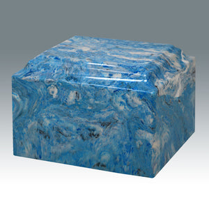 Scratch & Dent Sky Blue Grace Cultured Marble Urn- IUCM809
