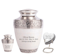 Sparta Series - Pearl White Cremation Urn - IUCR116