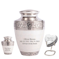 Sparta Series - Pearl White Cremation Urn - IUCR116