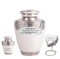 Sparta Series - Pearl White Cremation Urn - IUCR116