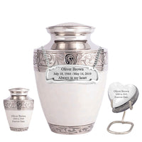 Sparta Series - Pearl White Cremation Urn - IUCR116
