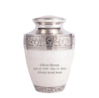 Sparta Series - Pearl White Cremation Urn - IUCR116