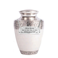 Sparta Series - Pearl White Cremation Urn - IUCR116