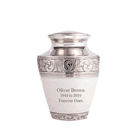 Sparta Series - Pearl White Cremation Urn - IUCR116