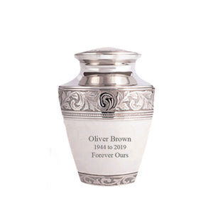 Sparta Series - Pearl White Cremation Urn - IUCR116